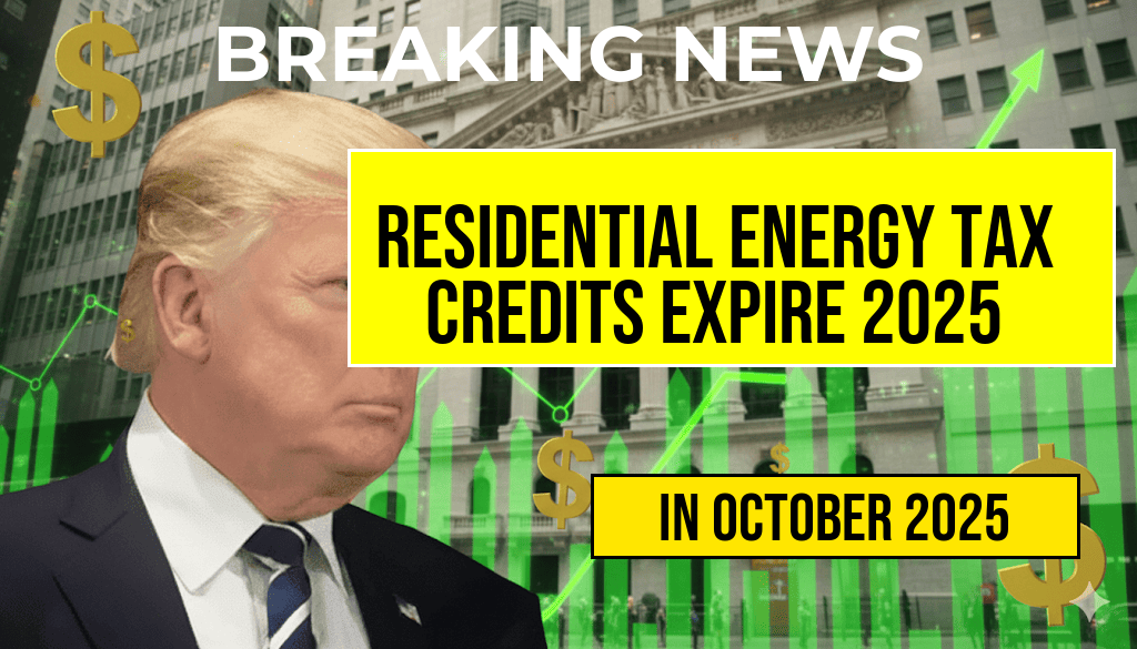 Residential Energy Tax Credits Set to Expire After 2025: A Farewell to Green Energy Incentives.