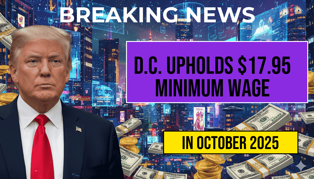 Washington D.C. Maintains Leadership with $17.95/Hour Minimum Wage.